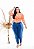 Calça Jeans Latitude Plus Size Skinny Susiannye Azul - Imagem 2