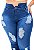 Calça Jeans Promise Plus Size Clochard Roselice Azul - Imagem 5