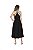 Vestido longo alça fina viscose maquinetada preto - Imagem 2