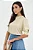 Blusa Bege Em Viscose Com Gola Alta - Imagem 1