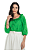 Blusa Verde Laise Com Elástico E Amarração Via Tolentino - Imagem 1
