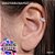 Piercing de Coroa com 3 Pedras - Imagem 8