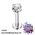 Piercing Labret Aço com Strass Branco Rosca Interna - Imagem 10