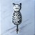 Quadrinho Decorativo em Forma de Gato Pintado com Gancho de Ferro - Imagem 1