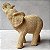 Elefante Decorativo de Gesso – Creme Tromba pra cima - Imagem 1