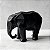 Elefante em cerâmica - Preto - Imagem 2