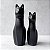 Dupla Gatos de Cerâmica - Pretos - Imagem 2