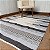 Tapete Sala 2m x 1,5m - Azul Marinho, Cinza e Cru - Imagem 3