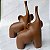 Dueto Elefantes de Cerâmica - Marrom Chocolate - Imagem 2