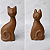 Dupla Gatos de Cerâmica - Marrom - Imagem 3