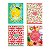 Kit 4 Cadernos Foroni Fruit Lovers 96 Fls 1 mat Espiral Sortida - Imagem 1