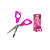 Tesoura Borboleta Fofa 13cm Kaz - Imagem 1