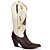 Bota Texana Feminina Couro Marfim e Cafe Nossa Senhora  - Silverado Botas - Imagem 1