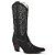 Bota Texana Feminina Couro Nobuck Preto  - Silverado Botas - Imagem 1