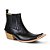 Botina Country Masculino Couro Preto com Biqueira - Silverado Botas - Imagem 1