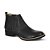 Botina Texana Masculina Cano Curto Couro Preto - Silverado Botas - Imagem 1