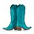 Bota Texana Feminina Couro Dallas Azul Turquesa - Silverado Botas - Imagem 2