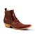 Botina Country Bico Fino Masculino Couro Pinhao Aguia - Silverado Botas - Imagem 1
