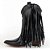 Bota Texana Feminina Franja Couro Dallas Preto - Silverado Botas - Imagem 2