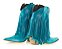 Bota Texana Feminina Franja Couro Dallas Azul Turquesa - Silverado Botas - Imagem 3