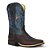 Bota Texana Country Masculino Couro Fossil Cafe e Azul - Silverado Botas - Imagem 1