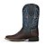 Bota Texana Country Masculino Couro Fossil Cafe e Azul - Silverado Botas - Imagem 2