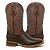 Bota Texana Masculino Bico Quadrado Couro Café - Silverado Botas - Imagem 2