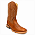 Bota Texana Masculino Bico Quadrado Couro Caramelo - Silverado Botas - Imagem 1