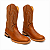 Bota Texana Masculino Bico Quadrado Couro Caramelo - Silverado Botas - Imagem 2