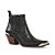 Botina Feminina Couro Floater Preto c/ biq Prata - Silverado Botas - Imagem 1
