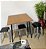 Mesa Dobrável Luana com 4 banquetas - Soma - Imagem 1