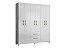 Guarda Roupa Casal 6 Portas 2 Gavetas Panamá - Moval - Imagem 3