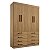 Guarda-Roupa 4 portas 8 gavetas Mônaco sem espelhos Larg. 1.60m - D Doro - Imagem 1