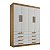 Guarda-Roupa 4 portas 8 gavetas Mônaco sem espelhos Larg. 1.60m - D Doro - Imagem 2
