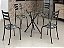 Conjunto Mesa Tubular prata com 4 cadeiras tampo Vidro (LD) - Imagem 1