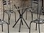 Conjunto Mesa Tubular prata com 4 cadeiras tampo Vidro (LD) - Imagem 2
