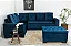 Sofa Canto 5 lugares com puff Alemanha - Imagem 3