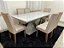Mesa de jantra 1.80 Toquio Off white/imbuia com 06 cadeiras Lunara bege 07-AP - Imagem 3