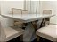 Mesa de jantra 1.80 Toquio Off white/imbuia com 06 cadeiras Lunara bege 07-AP - Imagem 5