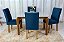 Mesa de jantar Londrina imbuia tampo cop off 1.20x80 com 04 cadeiras luxo - Rufato - Imagem 4