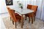 Mesa de jantar Londrina imbuia tampo cop off 1.20x80 com 04 cadeiras luxo - Rufato - Imagem 12
