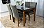 Mesa de jantar Londrina imbuia tampo cop off 1.20x80 com 04 cadeiras luxo - Rufato - Imagem 2