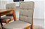 Mesa de jantar Elegance Tampo MDF 1.20x0.80 com 04 cadeiras Àgata em tecido linho JCM madeira maciça (rfld) - Imagem 5