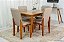 Mesa de jantar Elegance Tampo MDF 1.20x0.80 com 04 cadeiras Àgata em tecido linho JCM madeira maciça (rfld) - Imagem 3