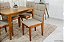 Mesa de jantar Elegance Tampo MDF 1.20x0.80 com 04 cadeiras Àgata em tecido linho JCM madeira maciça (rfld) - Imagem 2