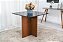 Mesa Helo 90x90 tampo vidro com 04 cadeiras Roma em Veludo- Art Assento Polimanrf - Imagem 2