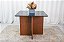 Mesa Helo 90x90 tampo vidro com 04 cadeiras Roma em Veludo- Art Assento Polimanrf - Imagem 3
