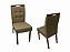 Mesa de Jantar Elegance 1.20×0.80 Com 4 Cadeiras Nicole – Cinamomo/Bege Linho- JCM Movelaria ld - Imagem 3