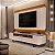 Bancada e Painel Firenze 3D Tv até 65" - DJ Móveis - Imagem 1