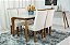 Mesa de Jantar Londrina Tampo Cop Vidro Off White 1.20x0.80 c/4 cadeiras Lunara com Puxador- Rufato - Imagem 2